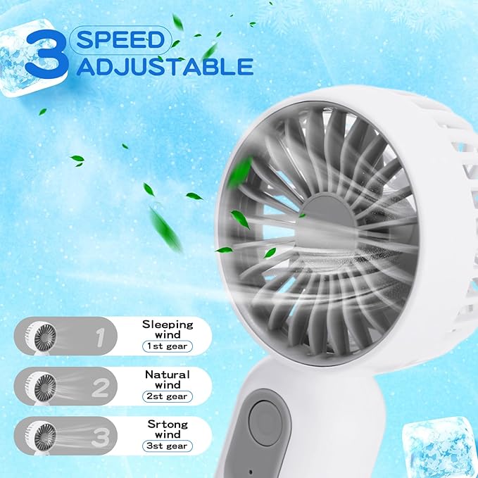 Rossesay 48 Pcs Mini Portable Fan Bulk Cute Handheld Lightweight Small Little - Image 3