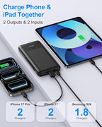 2-Pack Portable Charger, 10000mAh 22.5W Compact USB C Power Bank Fast Charging - Image 4