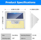 Peasur Solar Lights Outdoor Waterproof, Solar Powered Fence Wall Light - Image 5