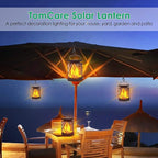 TomCare Solar Lights Outdoor Flickering Flame Solar Lantern Outdoor Hanging - Image 7