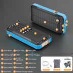 Solar Power Bank 33800mAh with Super Bright LED Flashlight, Built-in 4 Cables & - Image 6