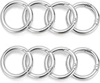 Gkeygo Key Ring Clip, 4/5 Inch Keychain Rings, 8 Pack Round Carabiner Clip - Image 9