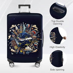 ANNA QUEEN Travel Globe Airplane Luggage Cover -Stretchable Airplane Suitcase - Image 2