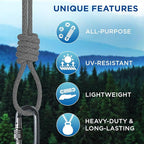 TECEUM Cotton Rope 3/16” – 50 FT – Strong All-Purpose Braided Rope – Natural - Image 4