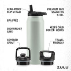 ZULU Base 40oz Stainless Steel Water Bottle - Image 4