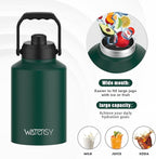WATERSY 1 Gallon Water Bottle Insulated, BPA Free&Leak Proof, 128oz Stainless - Image 5
