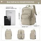 Khaki Backpack for Women Men - Image 3