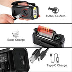 10000mAh Emergency Weather Radio, Portable FM/AM/NOAA Battery Powered Survival - Image 3