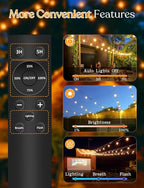 GHUSTAR 50ft Solar Outdoor String Lights - Image 4