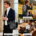 Augus Leather Small Messenger Bag - Image 2
