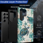 for Samsung Galaxy S24 Ultra Case, HL2 Ocean Sea Turtle Nautical Map Hybrid 2 - Image 2