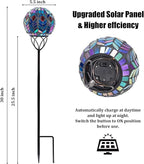 VCUTEKA Solar Lights Outdoor Garden Decor Mosaic Solar Garden Lights Waterproof - Image 3