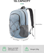 WATERFLY 12L Small Hiking Backpack: Day Pack Lightweight Travel Bag Camping - Image 2