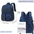 Lohol Multi-Pocket Backpack for School College Travel, Heavy Duty Big Bookbag - Image 3