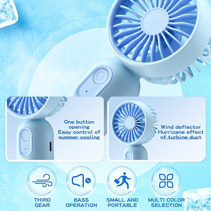 Rossesay 96 Pcs Mini Portable Fan Bulk Cute Handheld Lightweight Small Little - Image 5