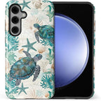 for Samsung Galaxy S25 Plus Case, HL2 Ocean Sea Turtle Nautical Map Hybrid 2 by Unknown