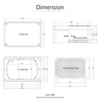 QILIPSU Outdoor Junction Box IP67 Waterproof Project Box ABS Plastic - Image 6