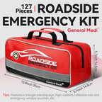 General Medi 127-Pieces Roadside Car Emergency Kit Include Mini First Aid Kit - Image 3