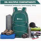 ZOMAKE Lightweight Packable Backpack 28L, Foldable Backpacks Water Resistant - Image 3