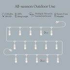 Brightech Ambience Pro Waterproof LED Outdoor String Lights, 48 Ft, Dimmable - Image 3