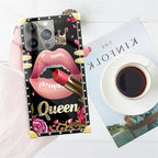 Compatible with iPhone 15 Pro Max Case, Glitter Red Rose Queen Leopard Lipstick - Image 7