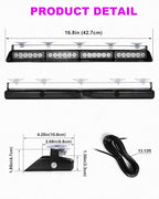 HLauto 6Z4J Emergency Dash Strobe Lights: 2x16.8 inch Purple White Safety Lights - Image 8