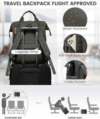 LOVEVOOK Laptop Backpack for Women Work Travel Commuter Backpack Business - Image 5