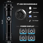 3 Pack Rechargeable LED Flashlights High Lumens, 000LM Super Bright Flashlight - Image 4