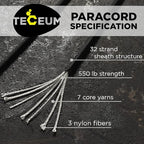 TECEUM 5/32" Paracord Rope 1000 – 1000ft / 200ft / 100ft / 50ft – Tactical - Image 2