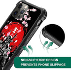 for iPhone 11 Pro Case, Sakura Japanese Samurai Pattern Graphic Design Girl Boy - Image 6