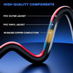 Maximm 10 Ft Black, Heavy Duty 16 AWG, ETL Listed - Image 5