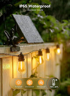 Minetom 100FT Solar-String-Lights-Outdoor-Waterproof, 31+2LED S14 Shatterproof - Image 3