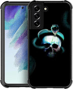 for Samsung Galaxy S21 FE Case, Skeleton Winding Snake Pattern Graphic Design by FKBRCL4U