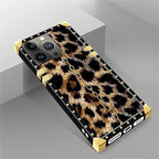 Compatible with iPhone 14 Pro Case, Seamless Gold Chain Leopard Luxury Golden - Image 5