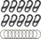 SWATOM Small Mini Carabiner Clip Tiny Spring Snap Hook Keychains Micro by SWATOM