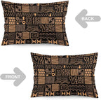 African Ethnic Pattern Throw Pillow Covers Set of 2 Queen Size Abstract Tribal - Image 3