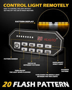 HLauto 604N Emergency Dash Strobe Lights: 2x16.8 inch Amber Security Light - Image 4