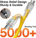 12awg 10 FT Heavy Duty Outdoor Extension Cord Waterproof - Image 4