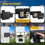 Battery Powered Motion Sensor Outdoor Lights, 1500LM Flood Lights IP65 - Image 6