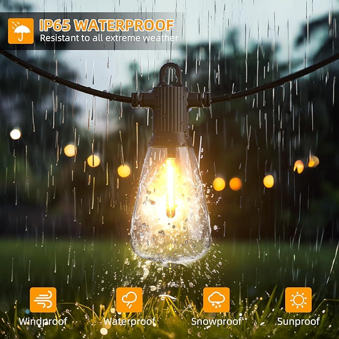 FOOMAN LED Outdoor String Lights, 500FT Outside Waterproof Hanging Patio Lights - Image 4
