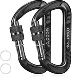 Gabbro Carabiner Clips Heavy Duty 12kN, Wiregate Aluminum Lightweight Caribeener by Gabbro