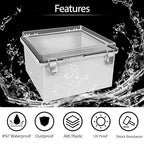 LeMotech Electrical Box, IP67 Waterproof Hinged Clear Cover Stainless Steel - Image 3