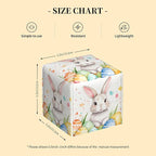 Tissue Box Cover Square, Cute Easter Rabbit and Eggs Tissue Box Holder - Image 2