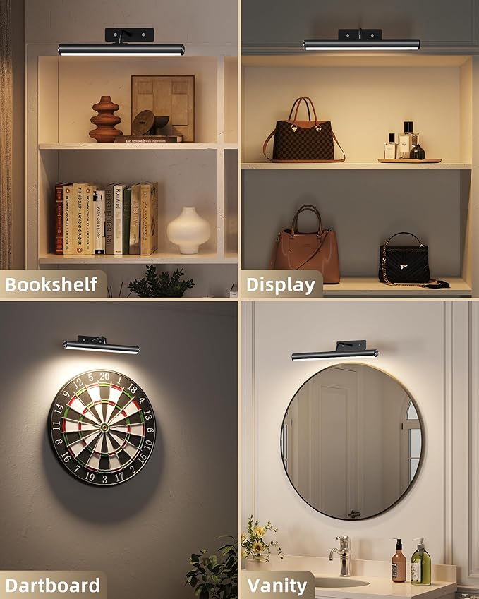 EZVALO Picture Lights for Wall, 16in Rechargeable 6000mAh Battery Operated - Image 8