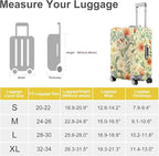 ANNA QUEEN Floral Botanical Luggage Cover, Vintage Flower Suitcase Protector - Image 4