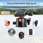 K&F CONCEPT 64" Carbon Fiber Camera Tripod, Lightweight Travel Tripod - Image 6