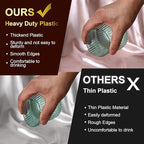 Lueumxc 40 Pack Plastic Ribbed Wine Glasses, 14Oz Origami Disposable Wine - Image 3
