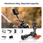 K&F CONCEPT 6" Magic Arm 1/4" Screw 360°Ballhead Articulating Mini Arm Mount - Image 2