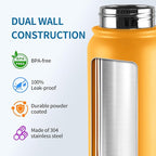 GOPPUS 20 Oz Insulated Stainless Steel Water Bottle BPA-Free Sports Water Bottle - Image 4