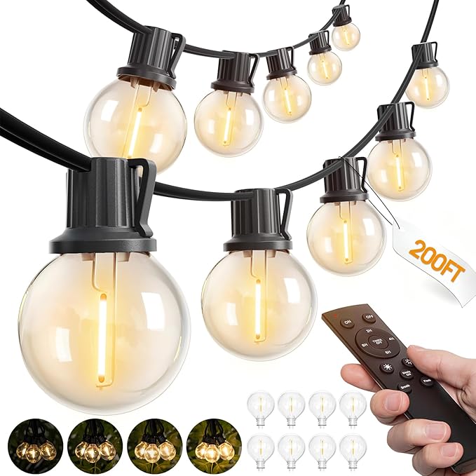 addlon 200FT Outdoor String Lights G40 by addlon